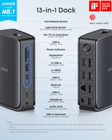 Anker Nano 13-in-1 Laptop Docking Station with 6-in-1 Hub