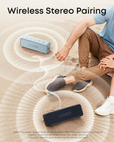 Anker Portable Bluetooth Speaker with Powerful Stereo Sound