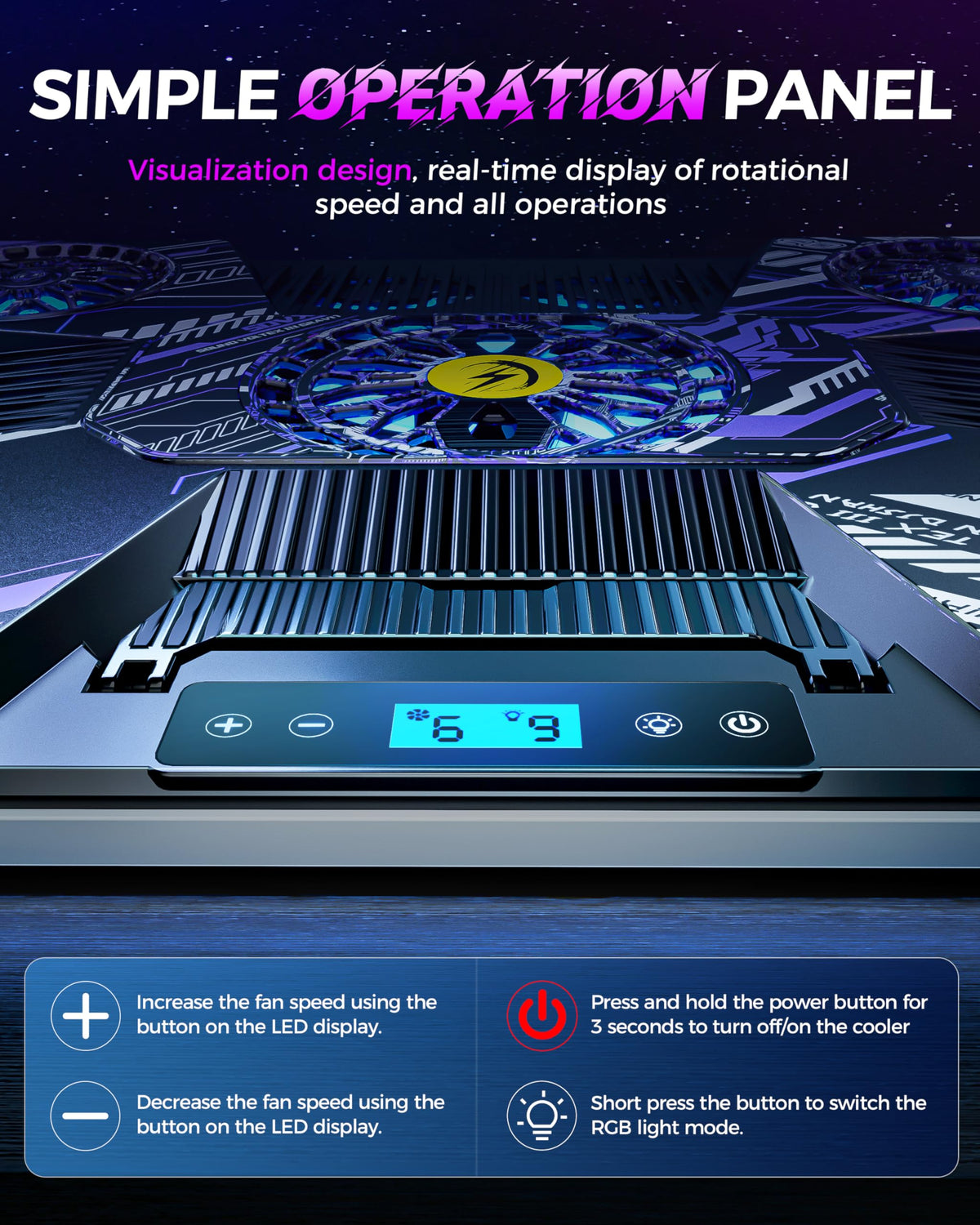 ChillCore RGB Laptop Cooling Pad with 9 Fans