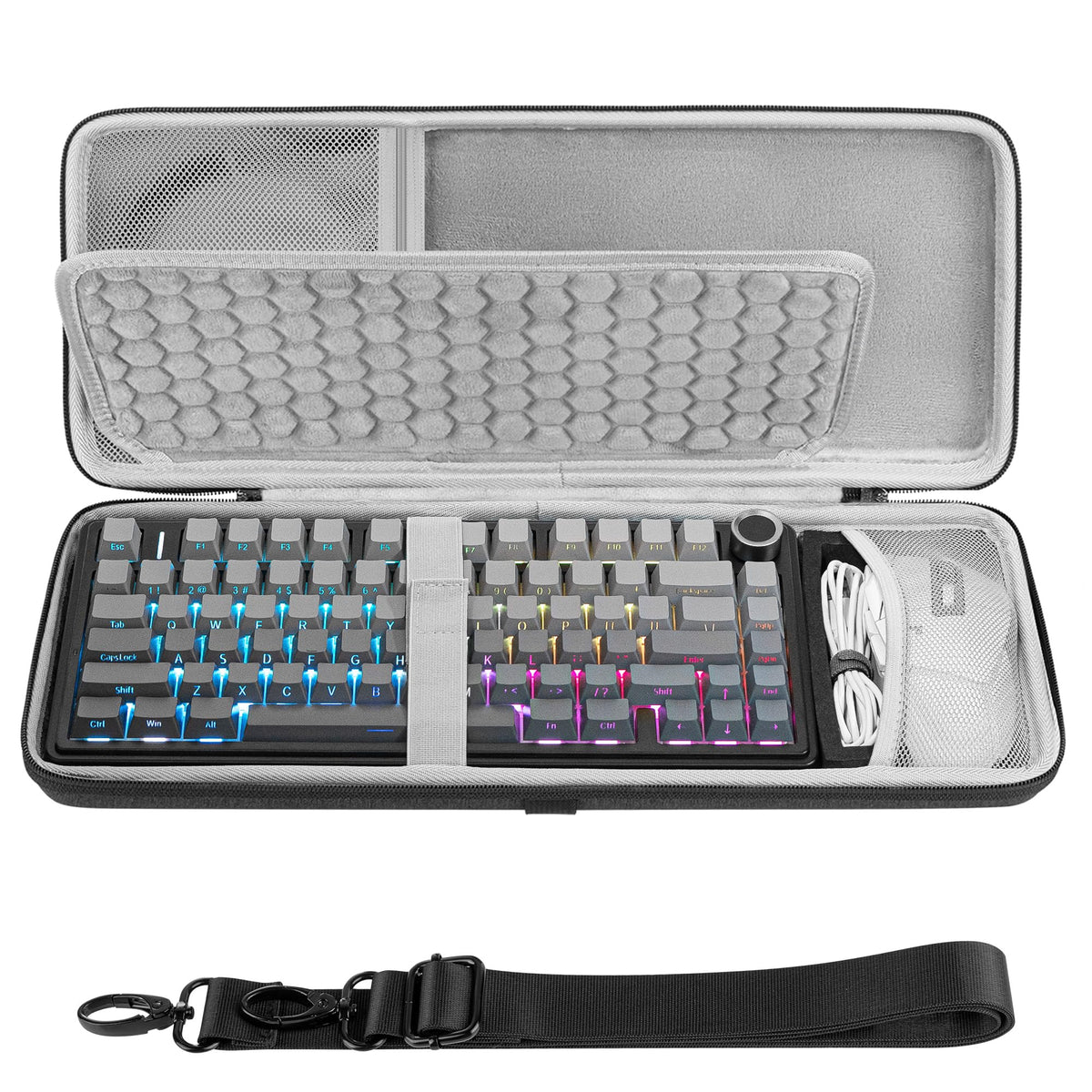 GEEKRIA 84-Key Keyboard & Mouse Combo Carrying Case
